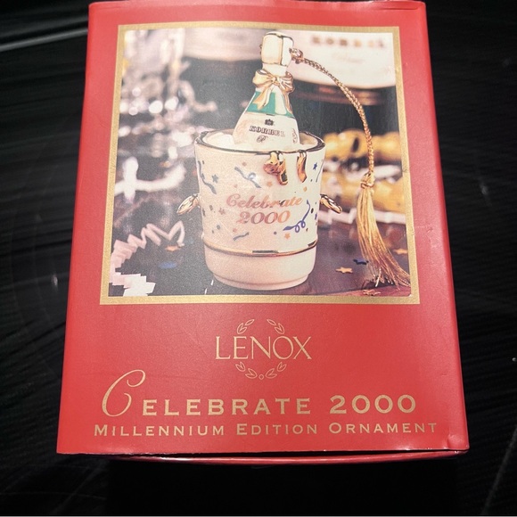 Lenox Ornament Celebrate 2000 Millennium Edition Korbel Champagne Bottle - Picture 12 of 13